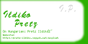 ildiko pretz business card